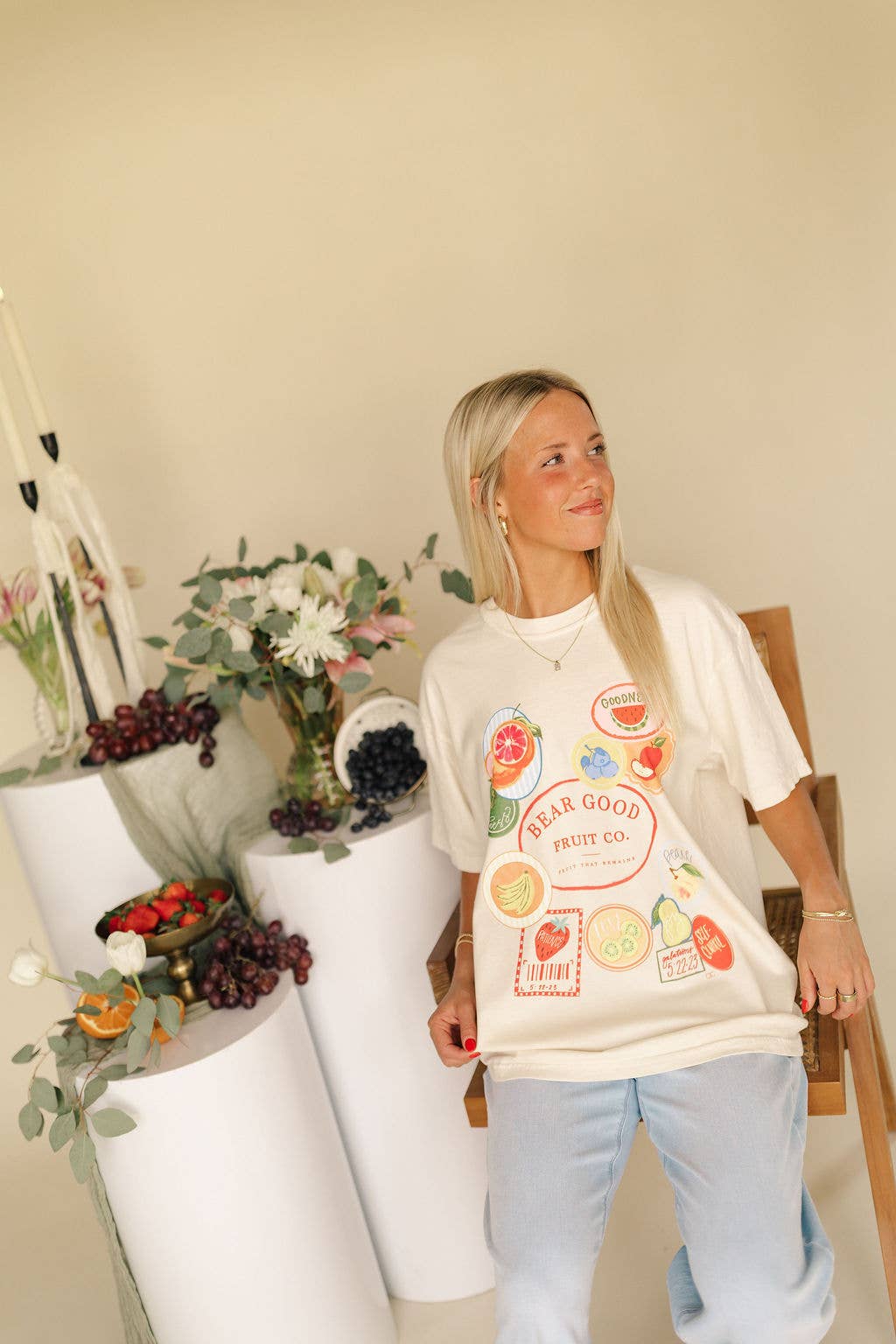 Bear Good Fruit Co. Stickers Graphic Tee