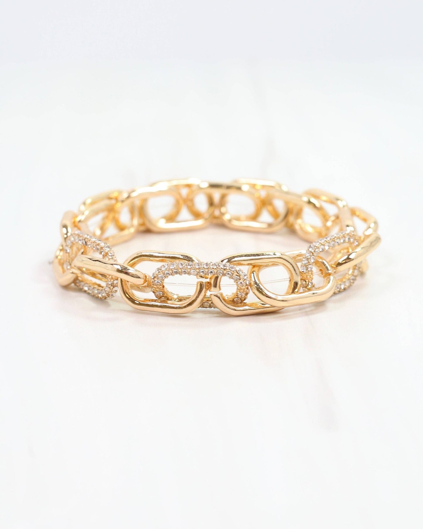 Currie Link Stretch Bracelet Gold