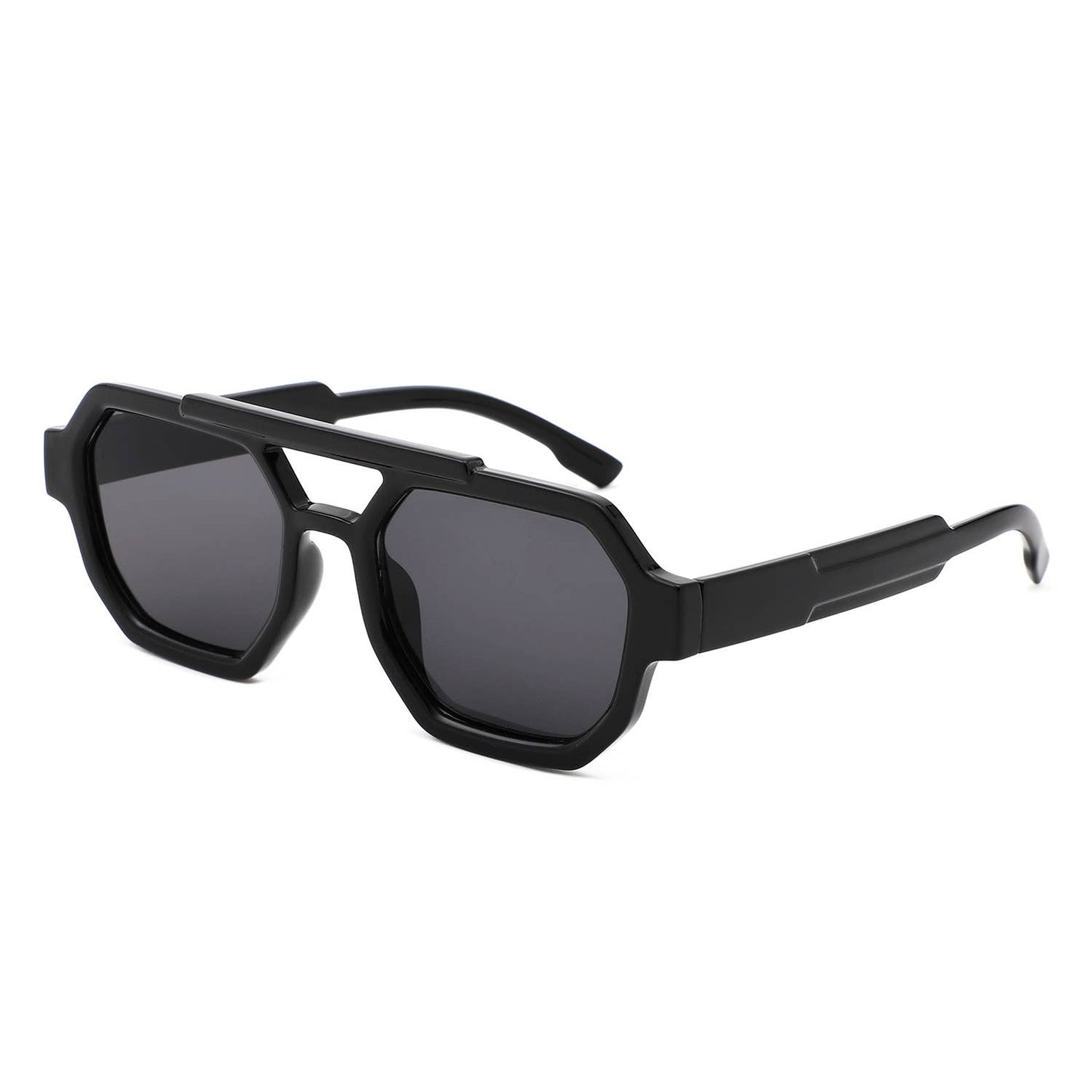 Square Geometric Block Sunglasses
