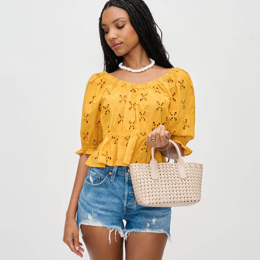 Paisley Woven Crossbody Tote