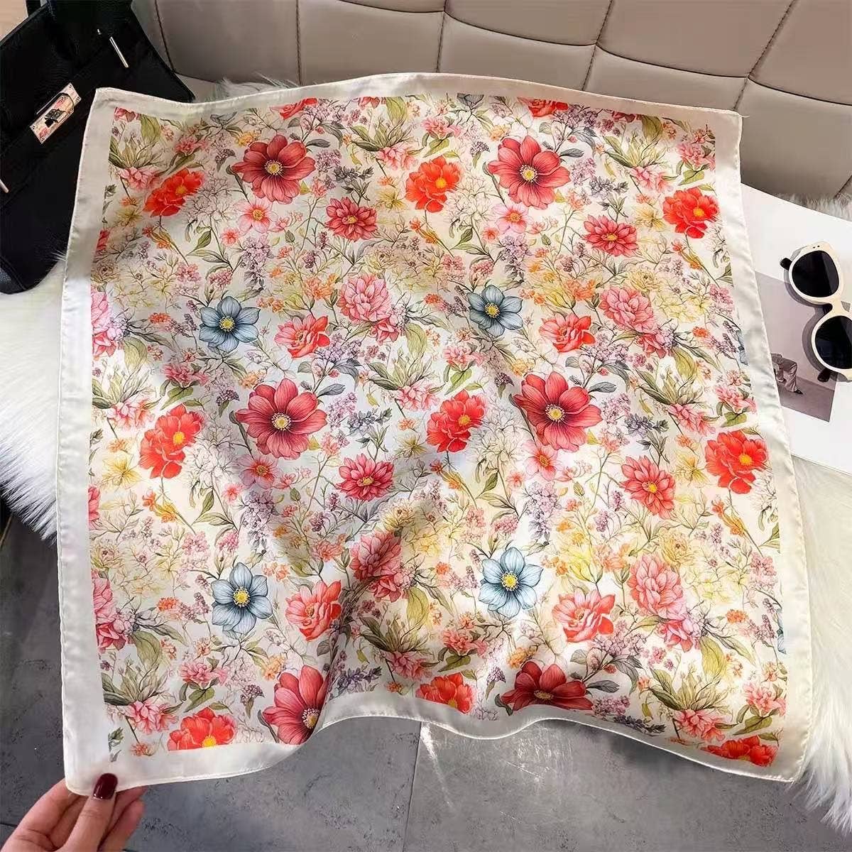 Garden Silk-Satin Scarf