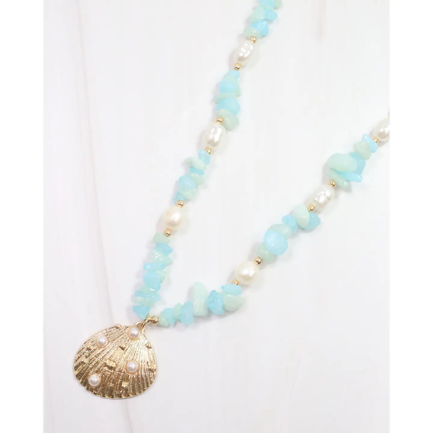 Konya Mixed Bead Shell Necklace
