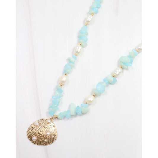 Konya Mixed Bead Shell Necklace