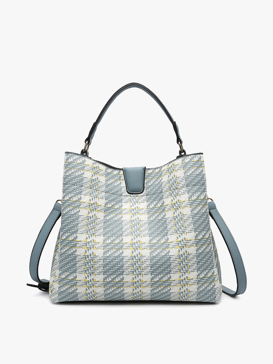 Tati Plaid Satchel w/ Inner Slip Pockets