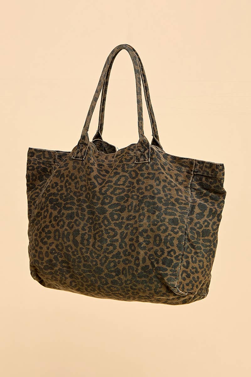 Cheetah Printed Tote Bag