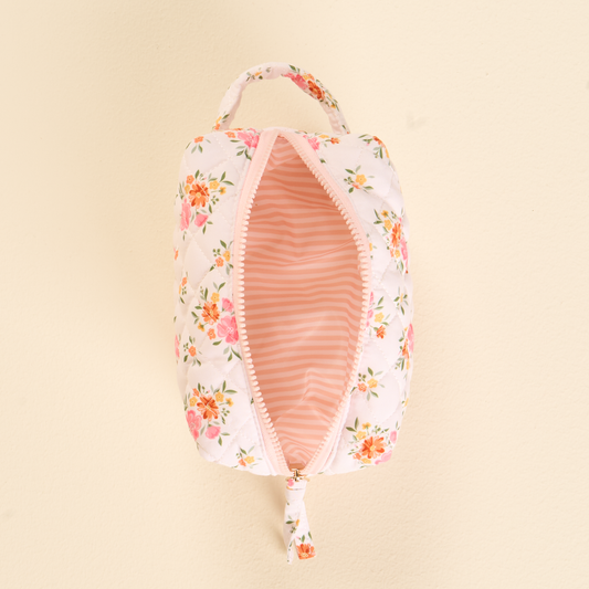 Essentials Quilted Cosmetic Pouch–Endless Daydream Cream