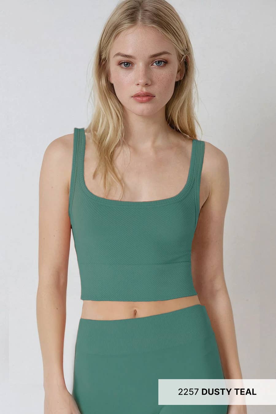 Chevron Ribbed Crop Top