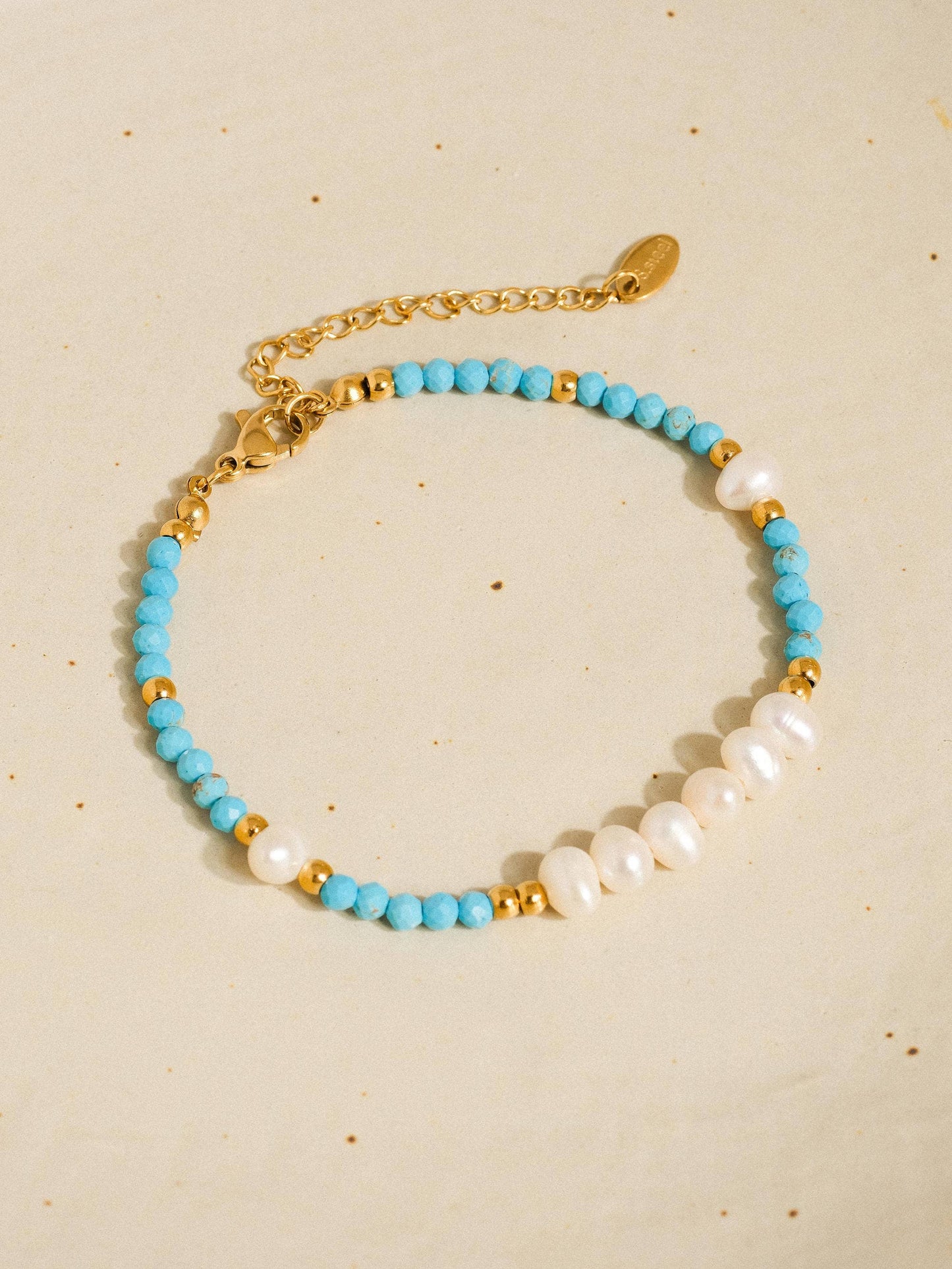 Clément 18K Gold Non-Tarnish Boho Pearl Beaded Bracelet