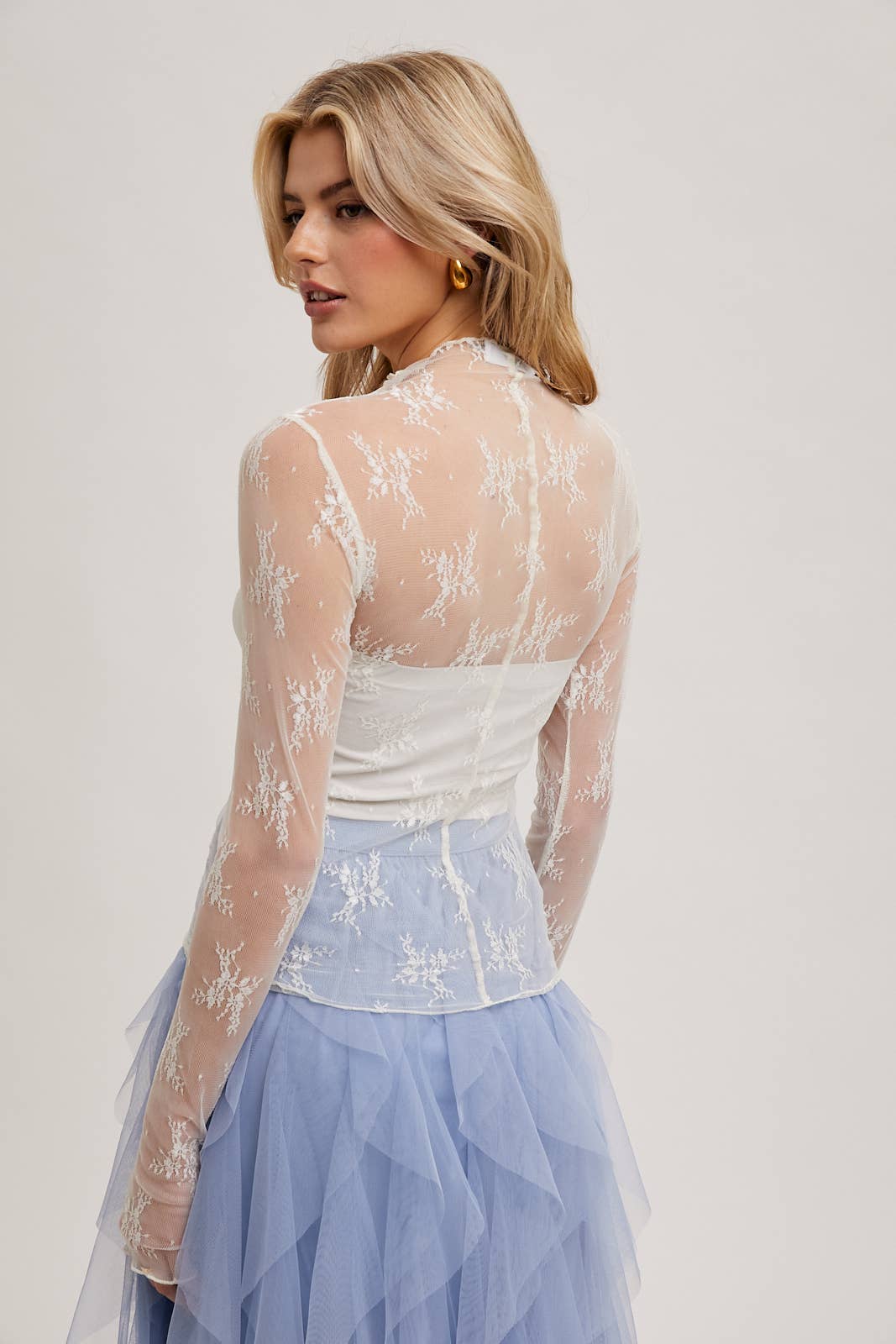 Ivory Blossom Lace Top
