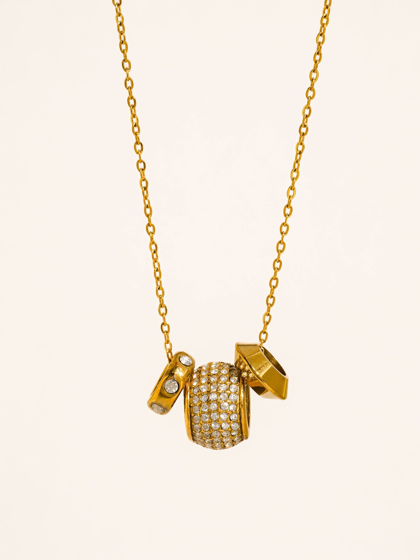 Énora 18K Gold Non-Tarnish CZ Bead Necklace