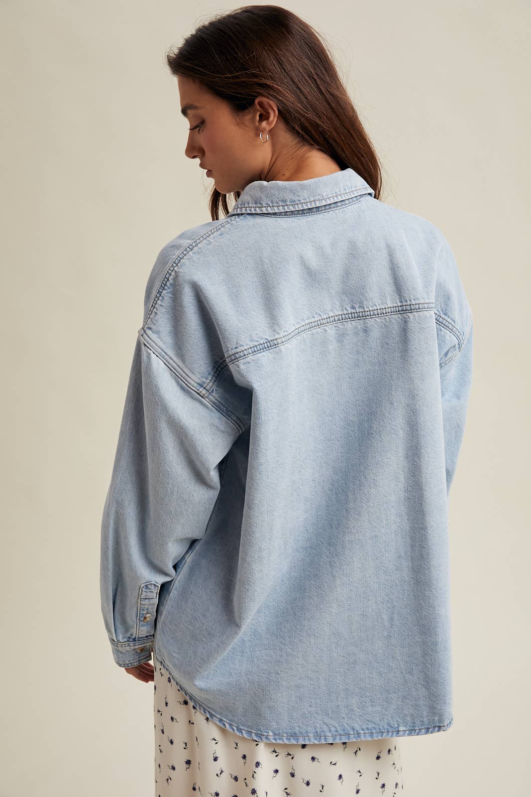 Washed Denim Button-Up