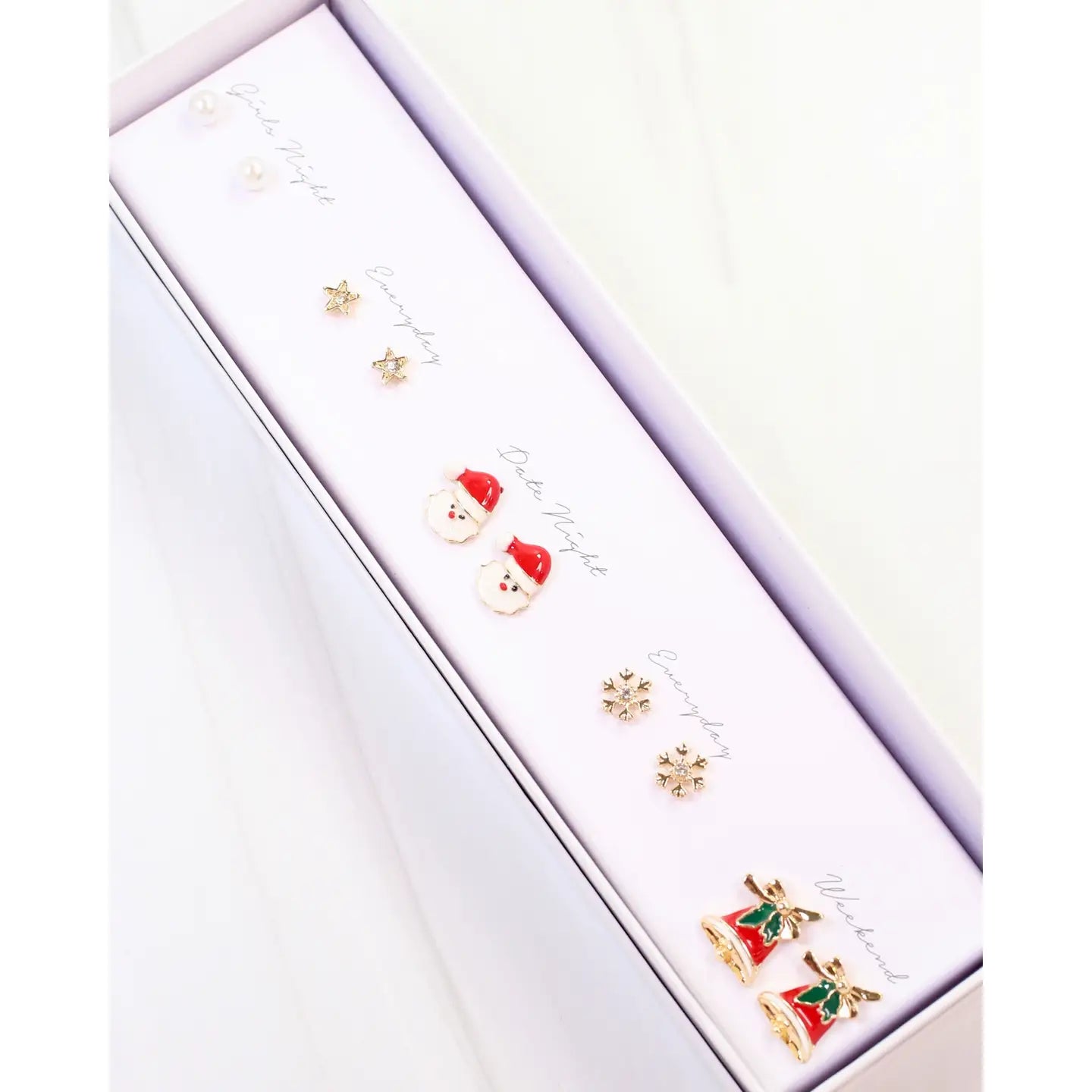 Santa Bells Earring Set Red