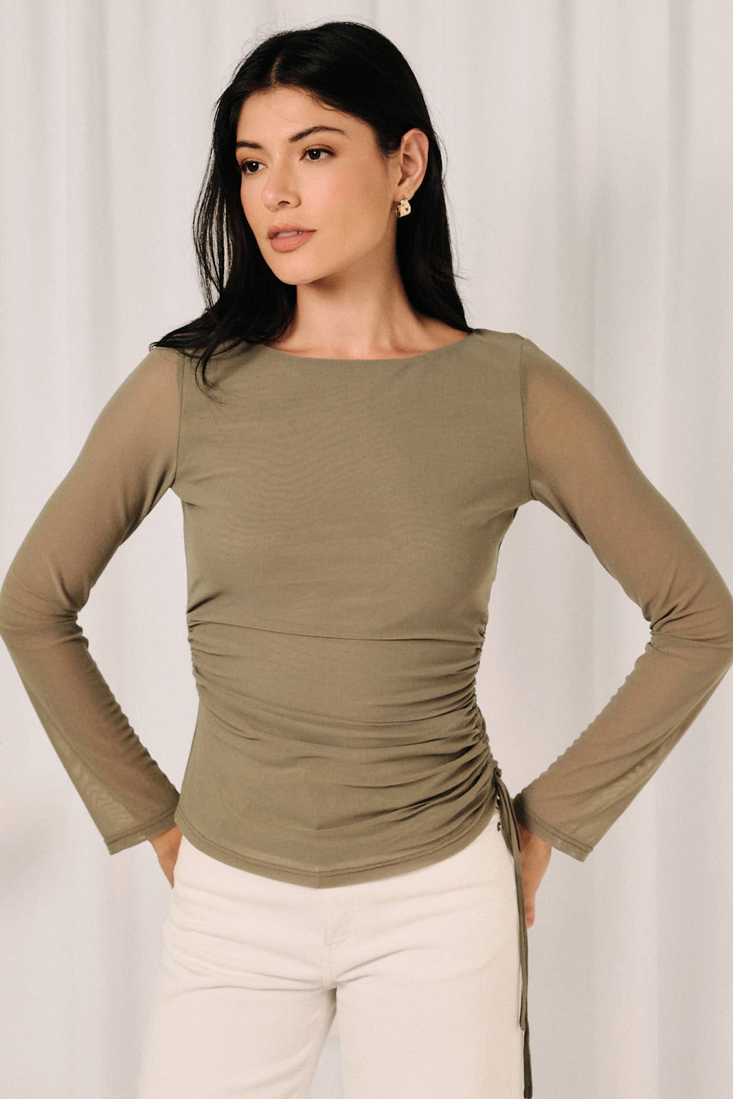 Sage Silhouette Top