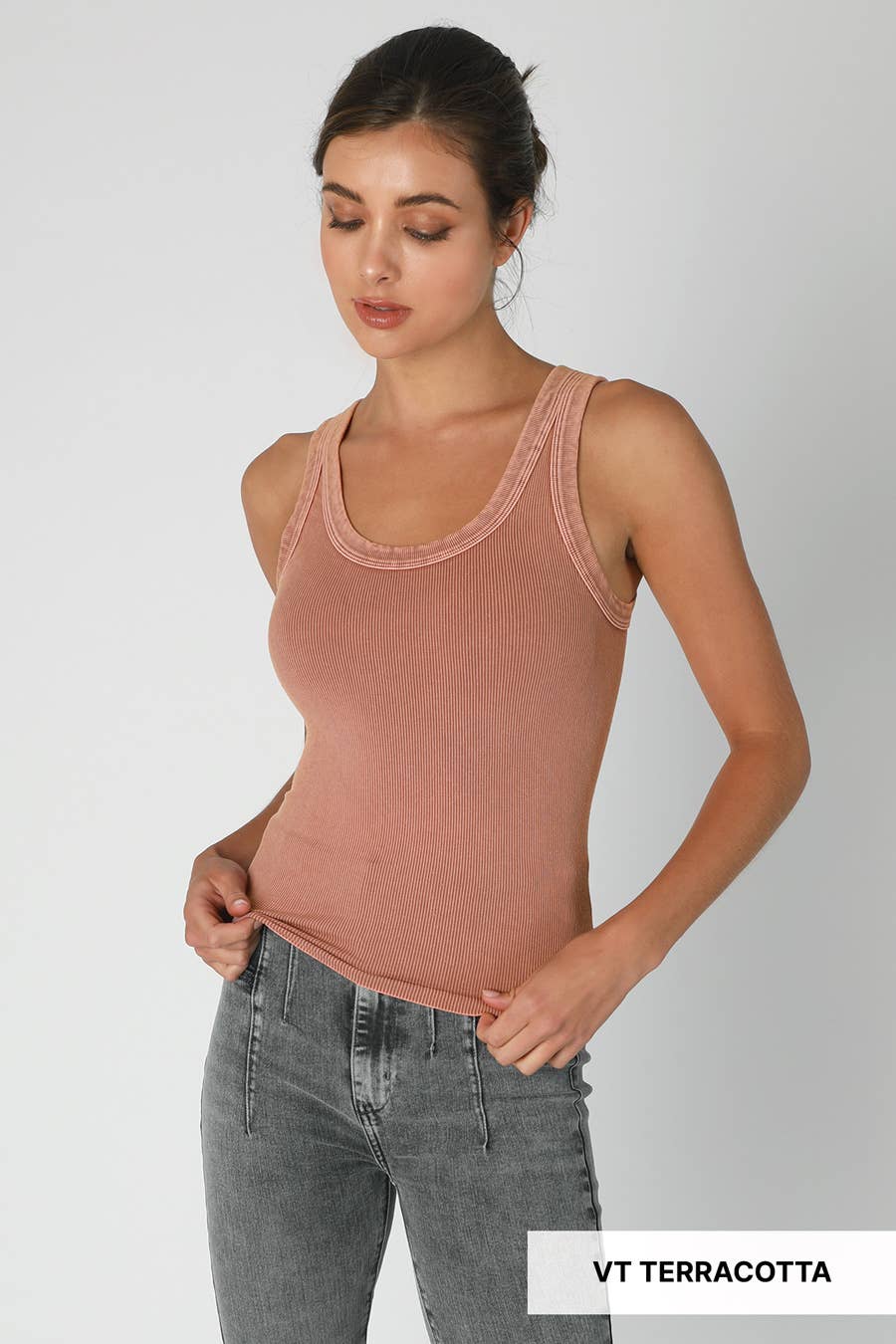 Vintage Reversible Ribbed Tank
