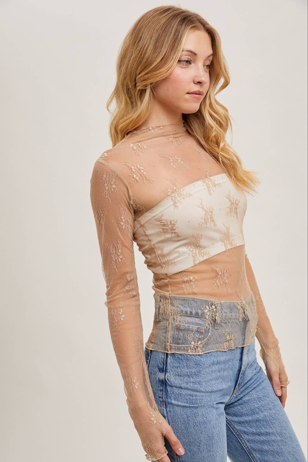 Ivory Blossom Lace Top