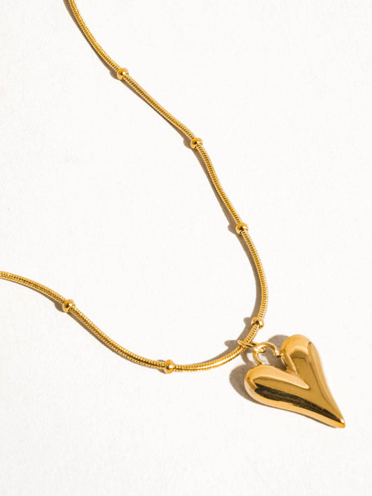 Bay 18K Gold Non-Tarnish Heart Necklace