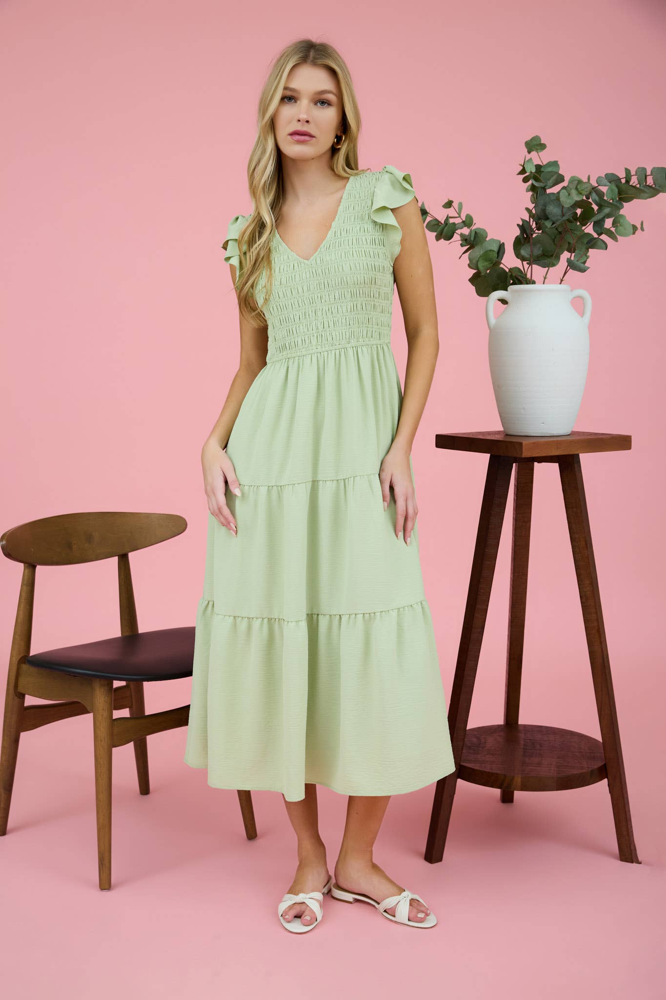 Marisol Flutter Sleeve Maxi