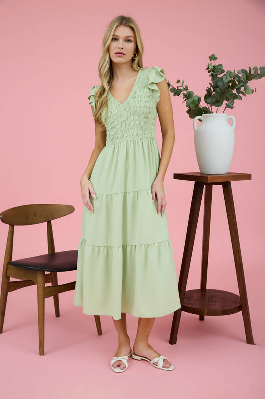 Marisol Flutter Sleeve Maxi