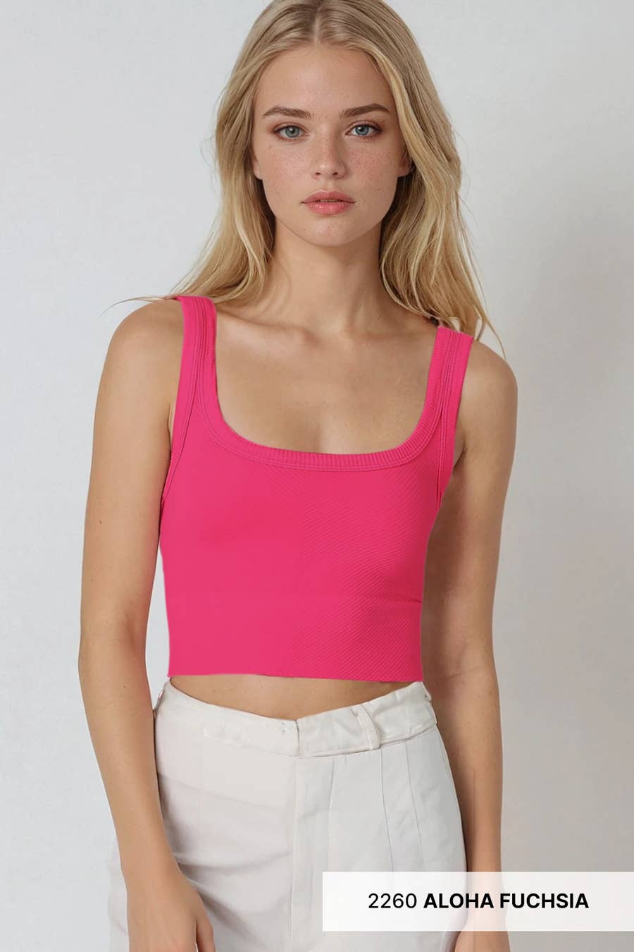 Chevron Ribbed Crop Top