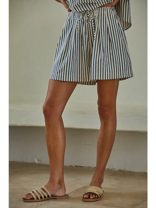 Azure Striped Shorts