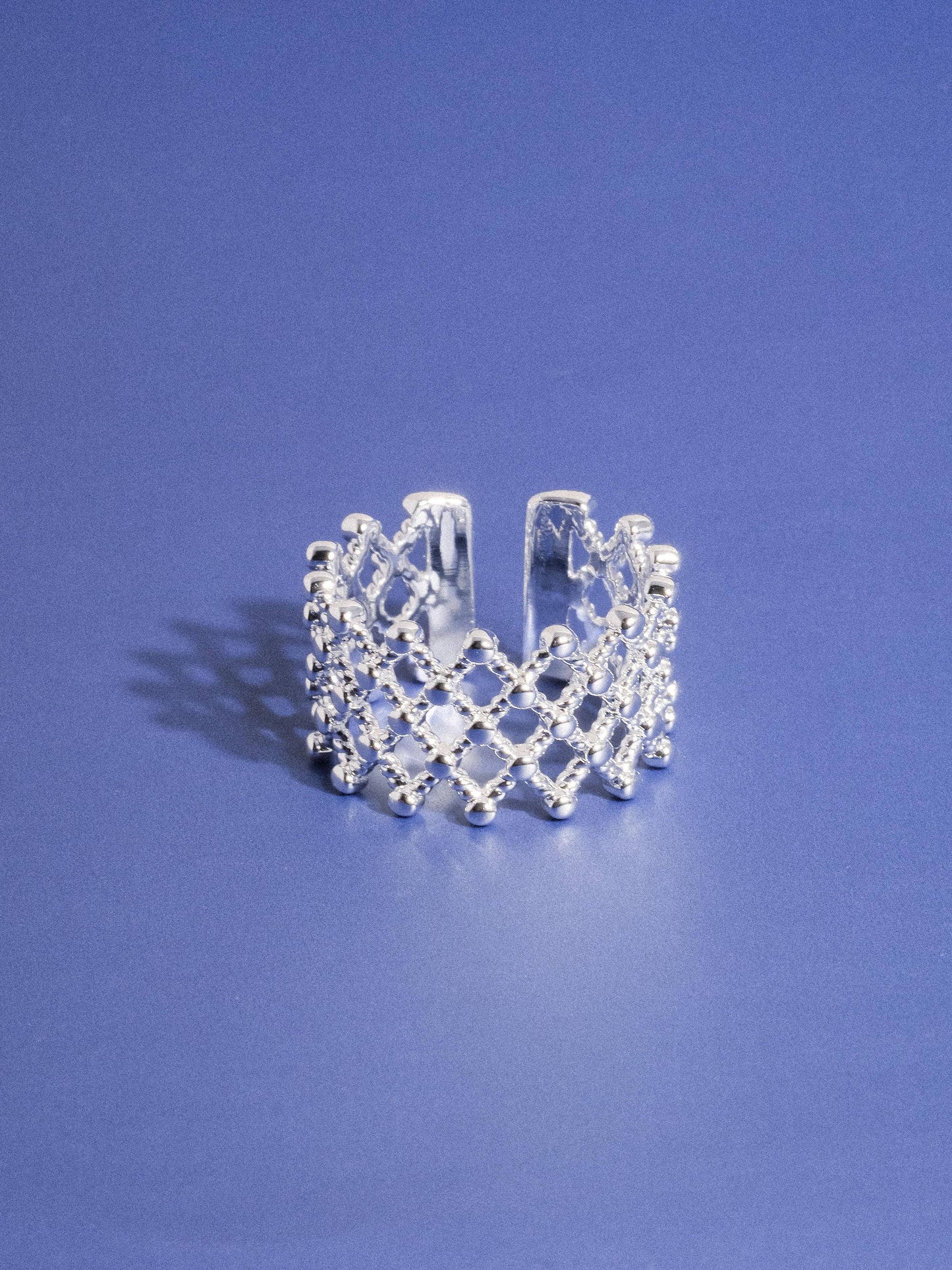Léandre Silver Weaved Glam Ring