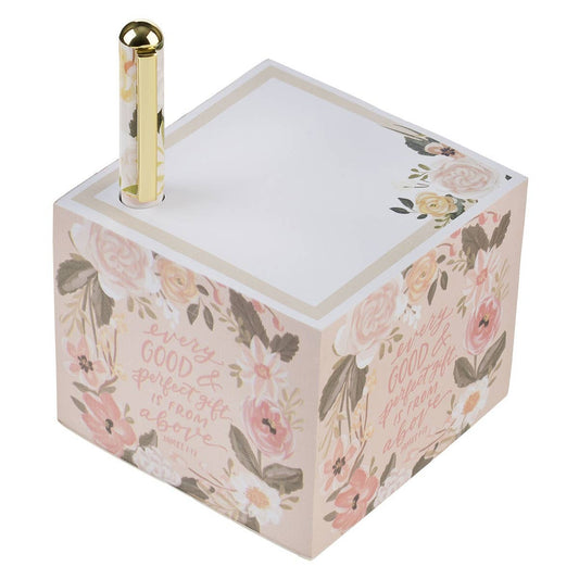 Note Block with Pen Every Good & Perfect Gift James 1:17