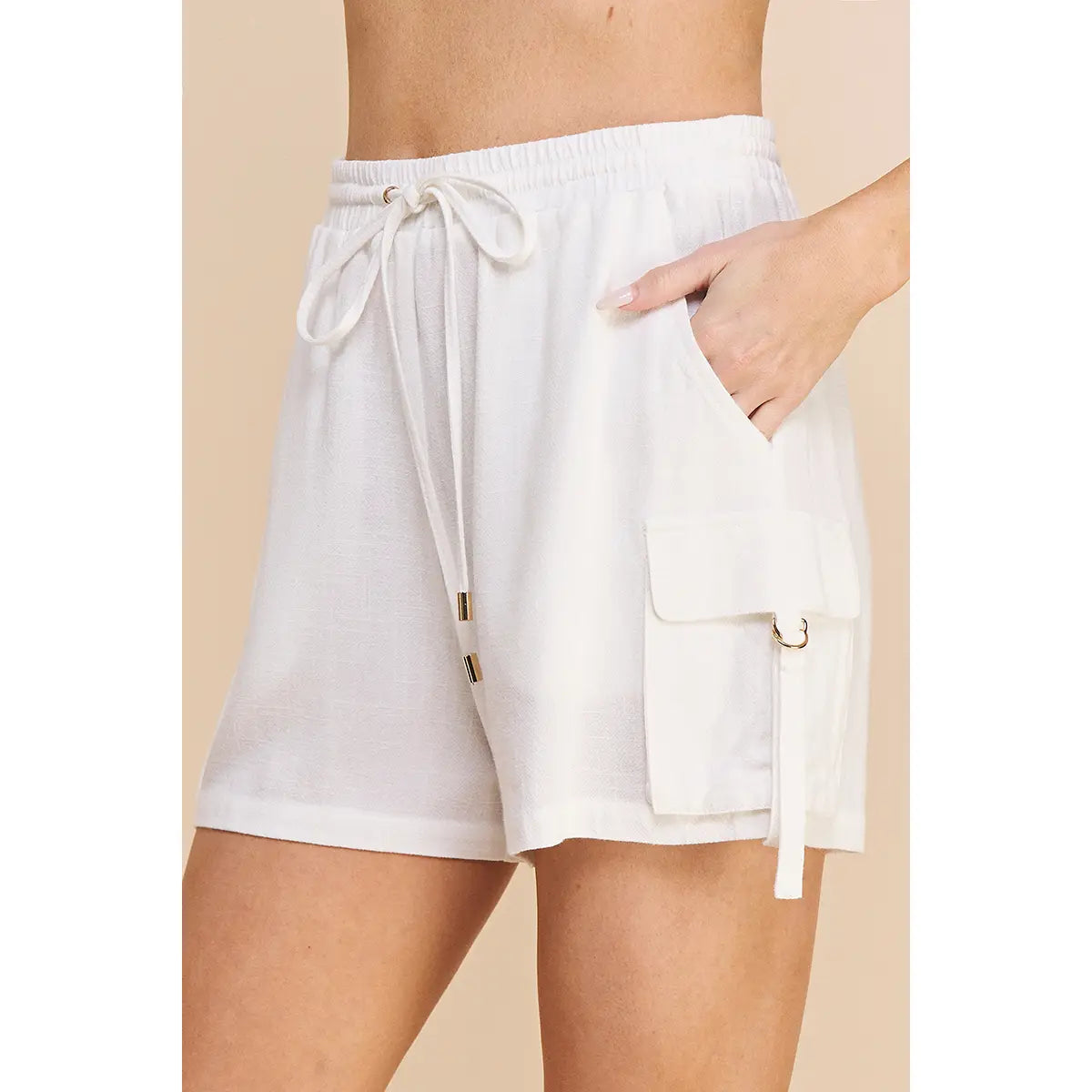 Cargo Chic Linen Shorts