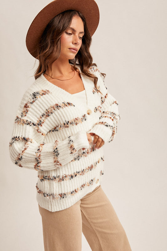Marshmallow Stripe Cardigan