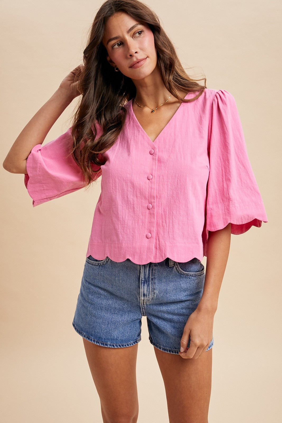 Scalloped Grace Blouse