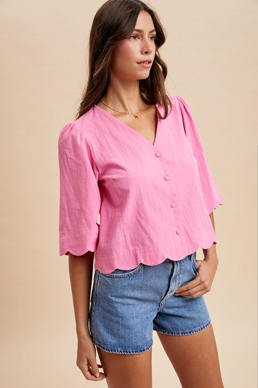 Scalloped Grace Blouse