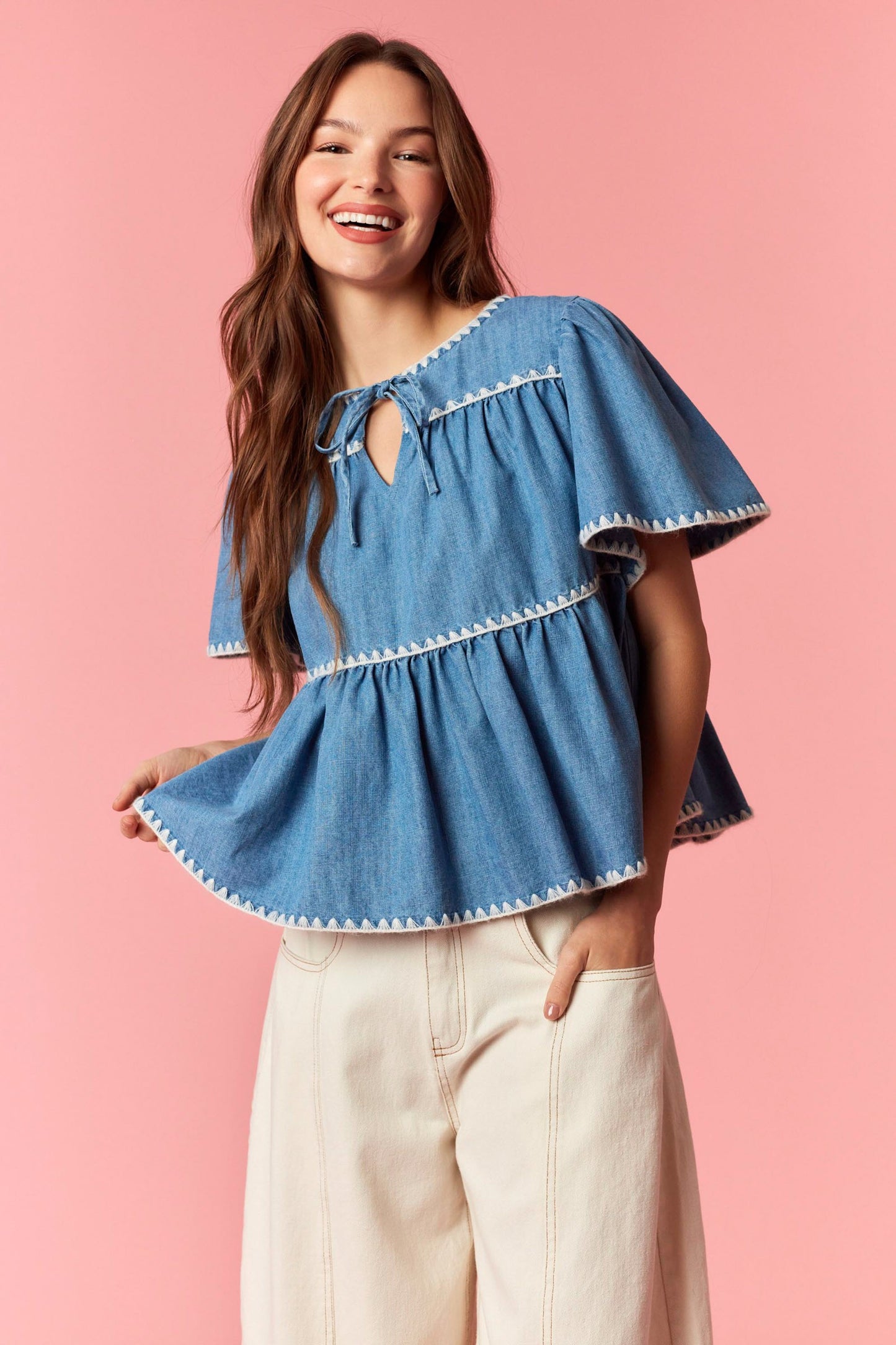 Willow Denim Top