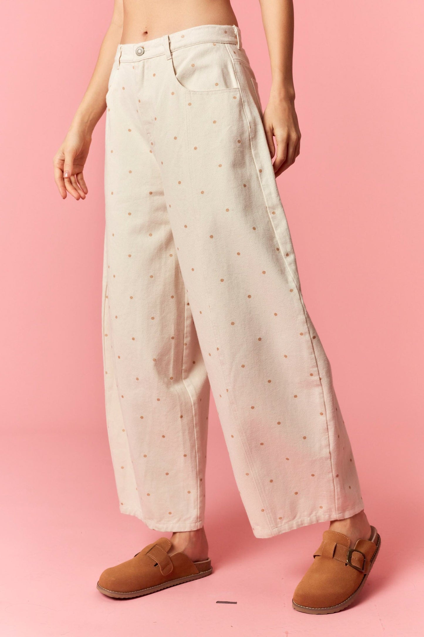 Polka Denim Pants