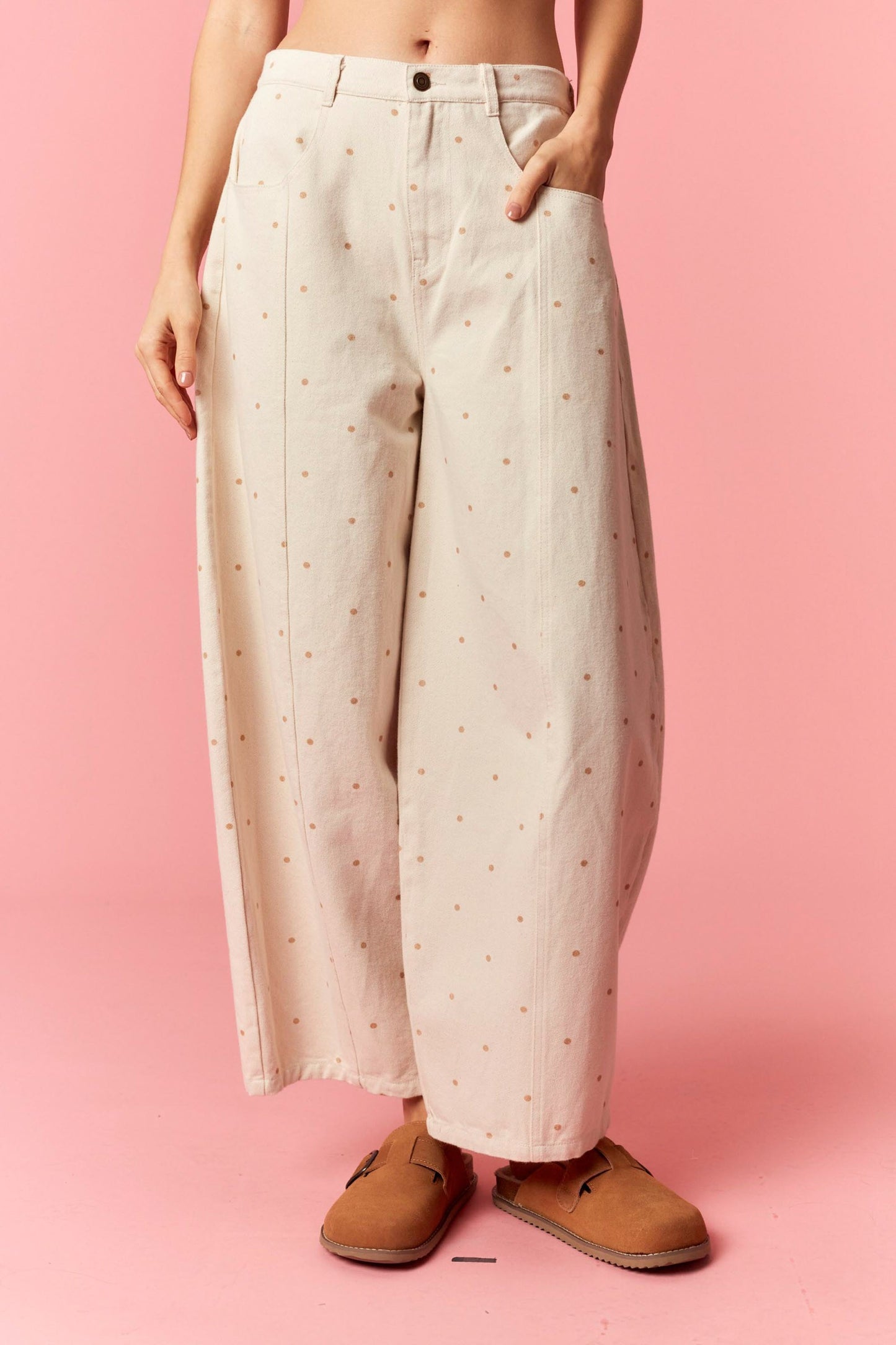 Polka Denim Pants