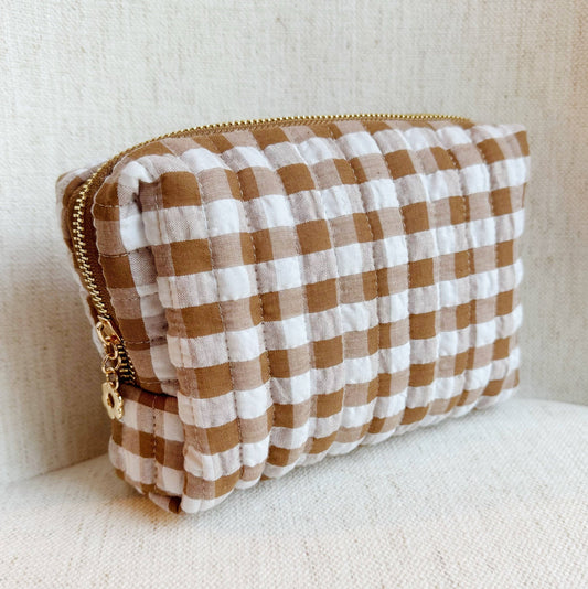 Gingham Cosmetic Case
