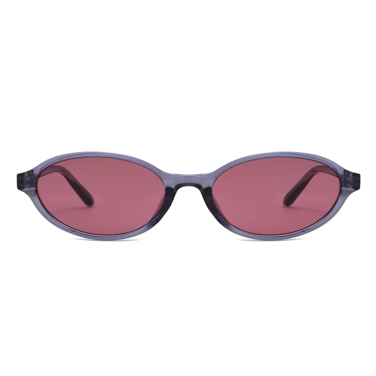 Retro Oval Slim Frame Unisex Fashion Sunglasses