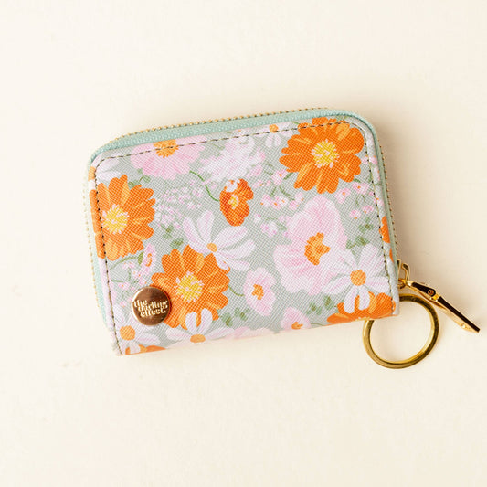 Zip Around Wallet-Bouquet Beauty Sage