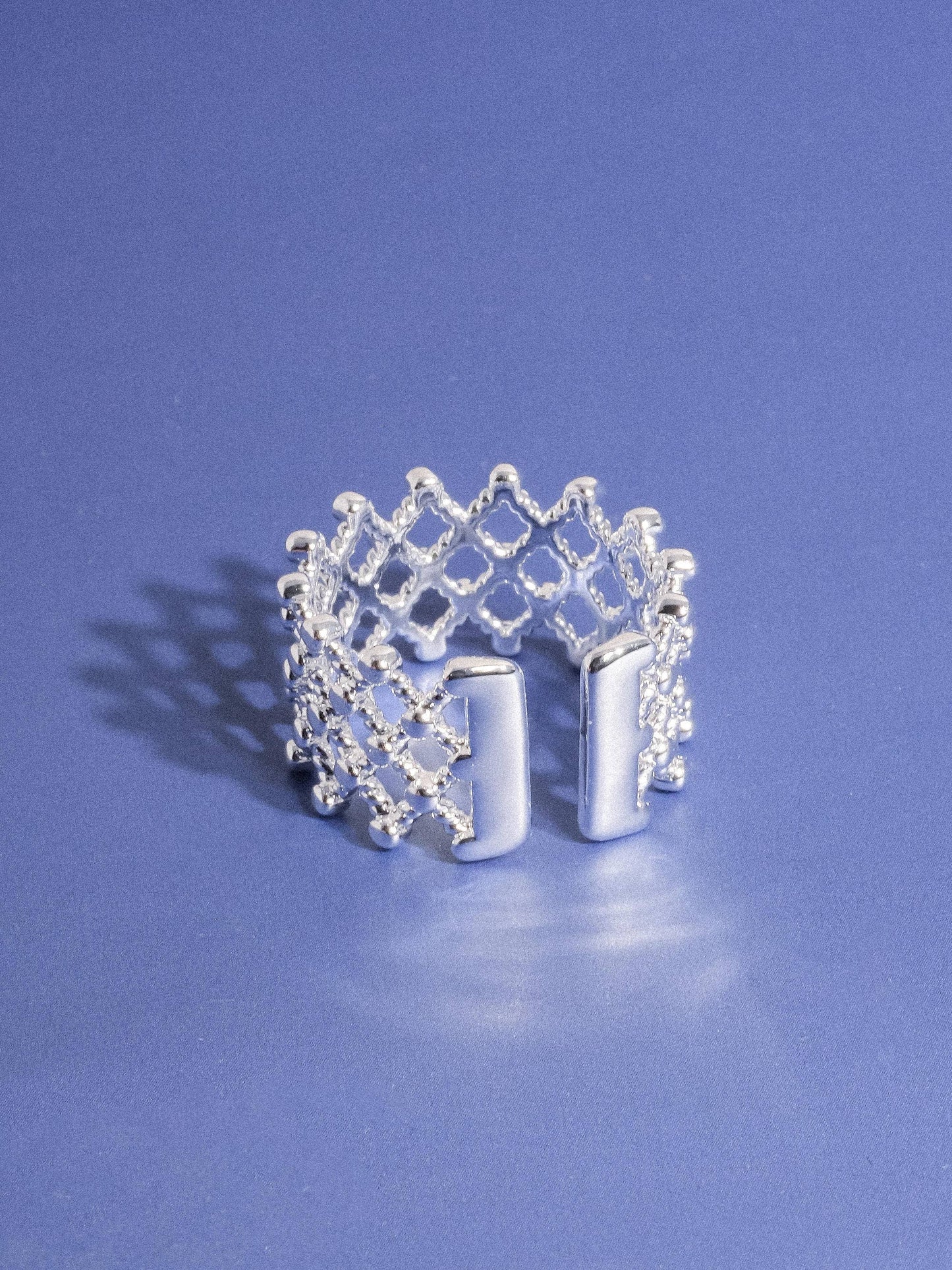 Léandre Silver Weaved Glam Ring