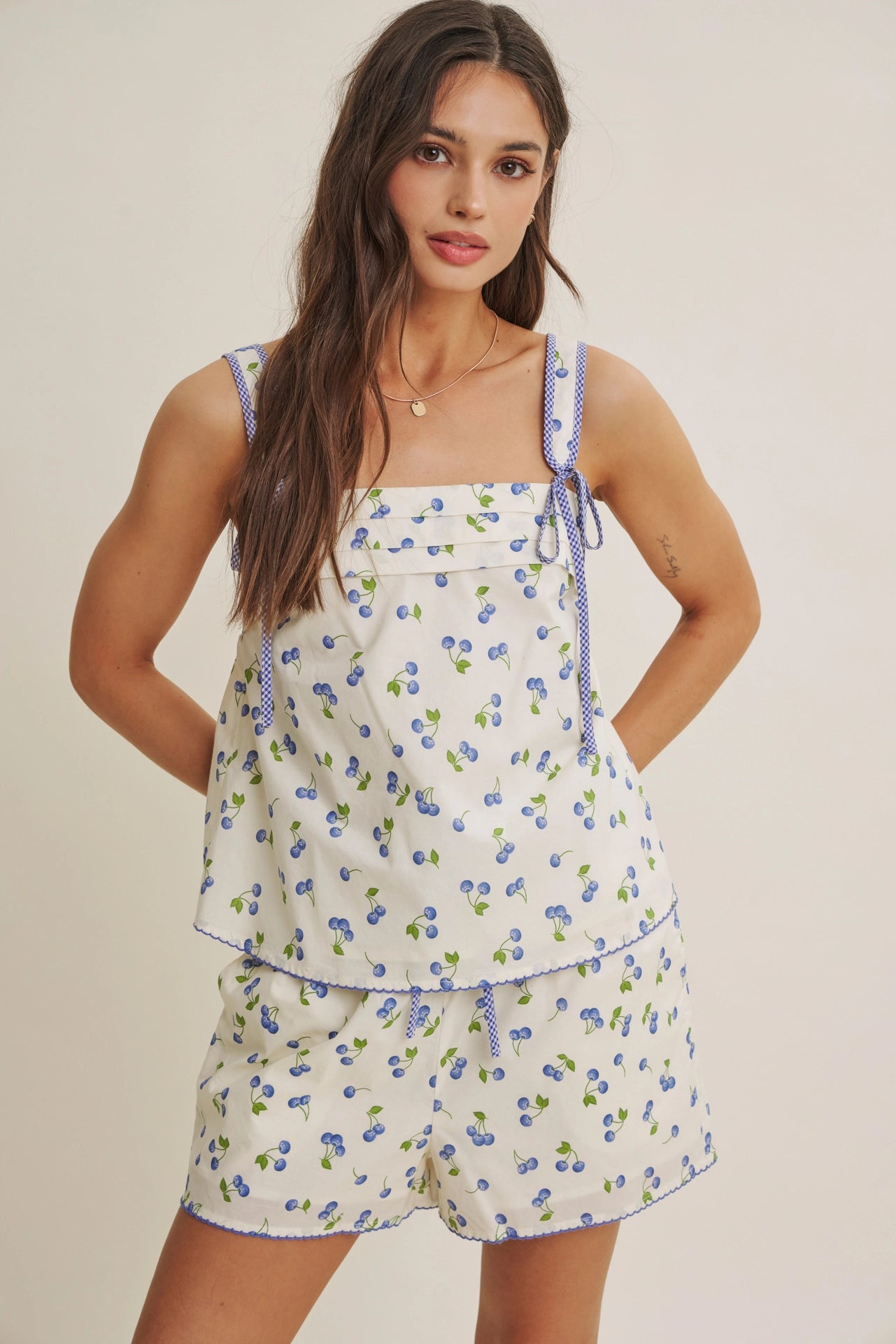 Blueberry Cotton Shorts