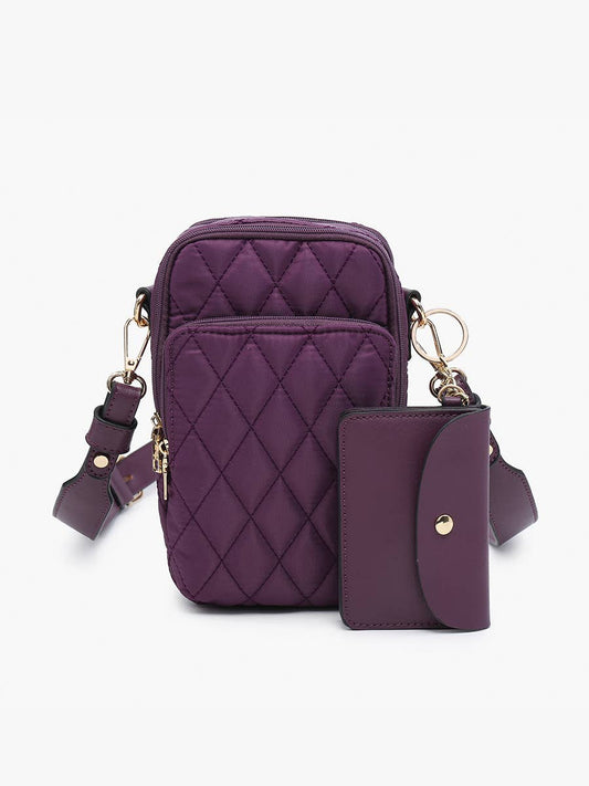 Parker Quilted 3 Compartment Crossbody w/ Pouch