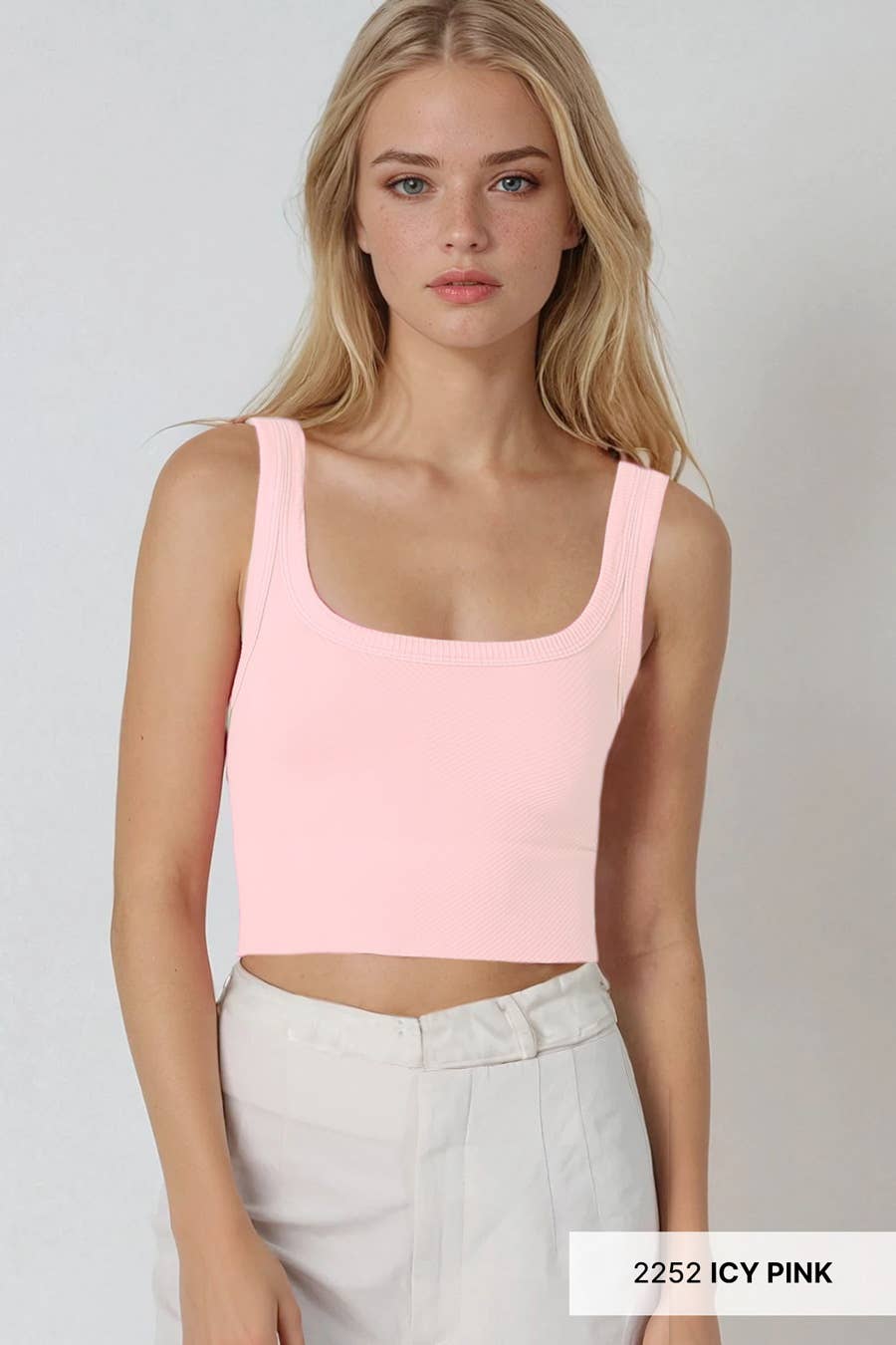 Chevron Ribbed Crop Top
