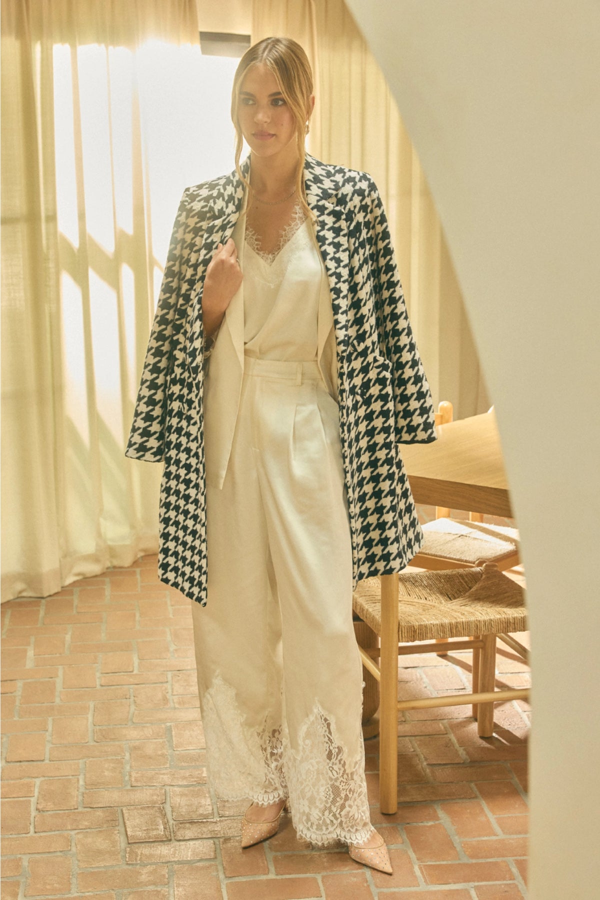 Astoria Houndstooth Coat