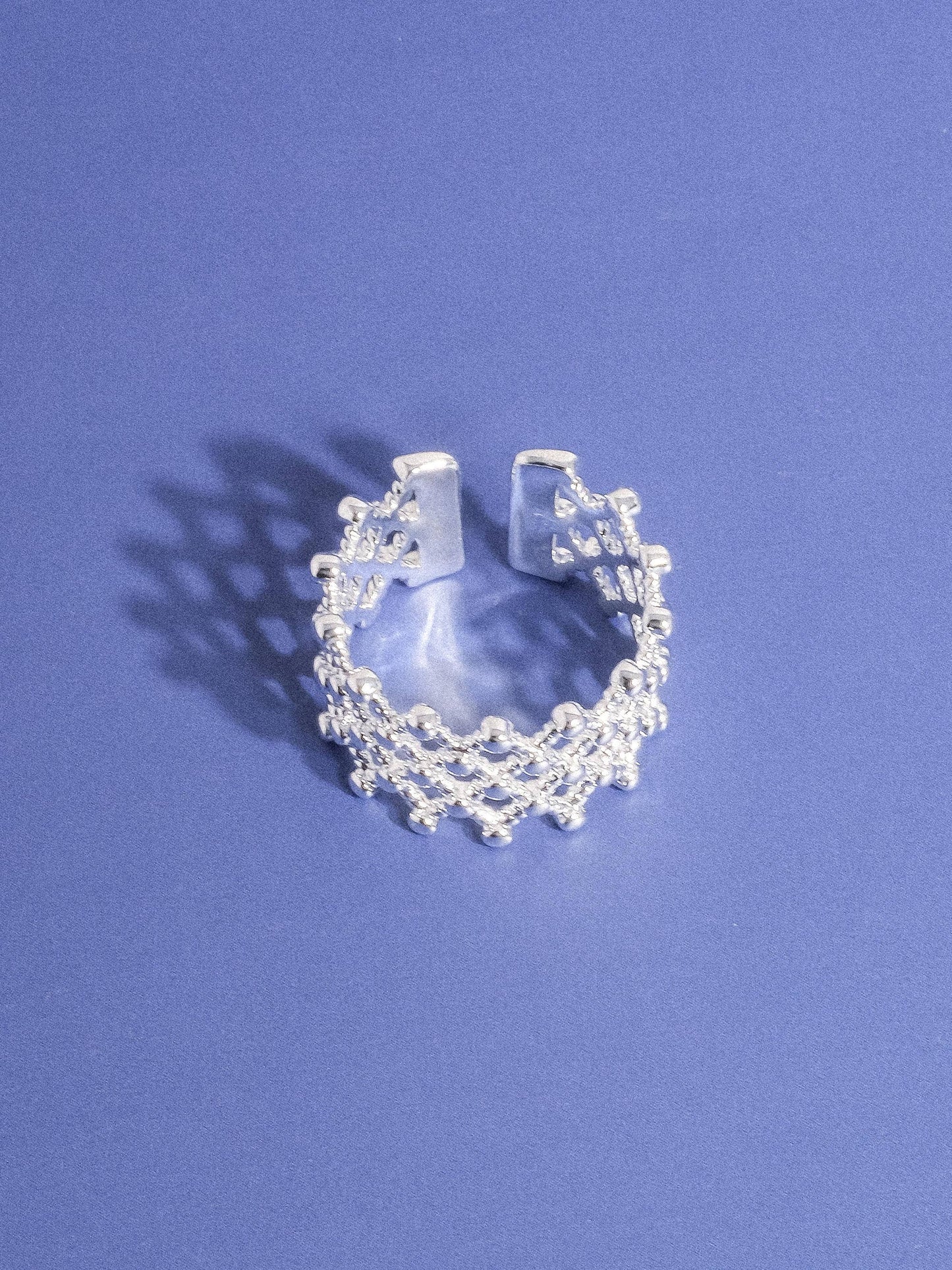 Léandre Silver Weaved Glam Ring