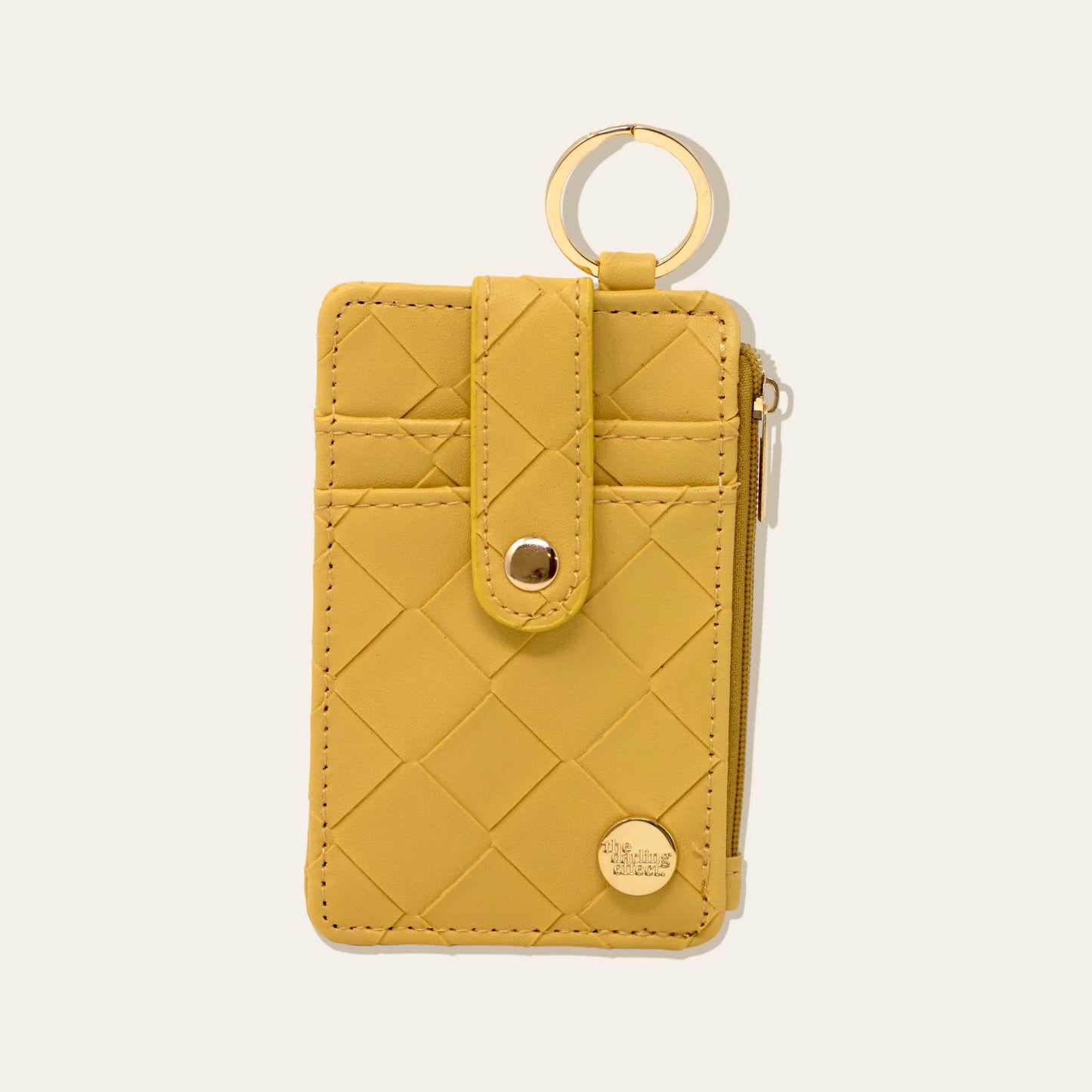 Woven Keychain Wallet -Mustard
