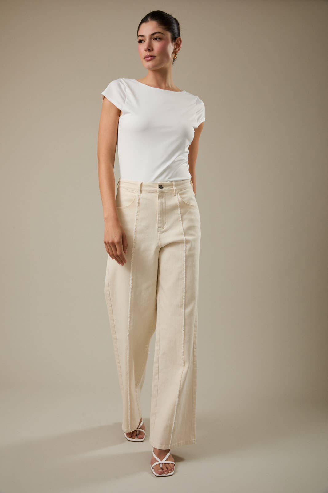 Ivory Twill Pants