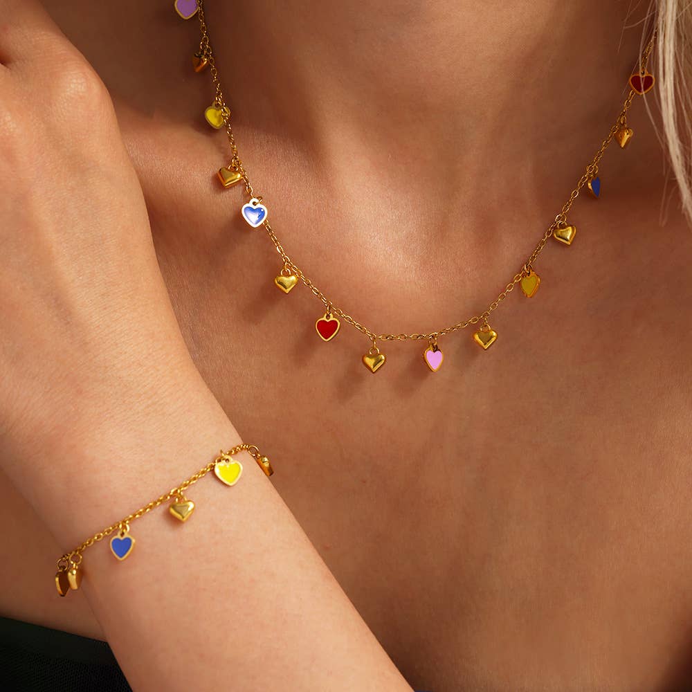 Basile 18K Gold Non-Tarnish Petite Heart Necklace