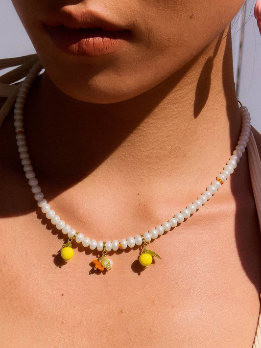 Erwin 18K Gold Vintage Lemon Freshwater Pearl Necklace