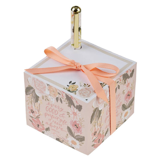 Note Block with Pen Every Good & Perfect Gift James 1:17