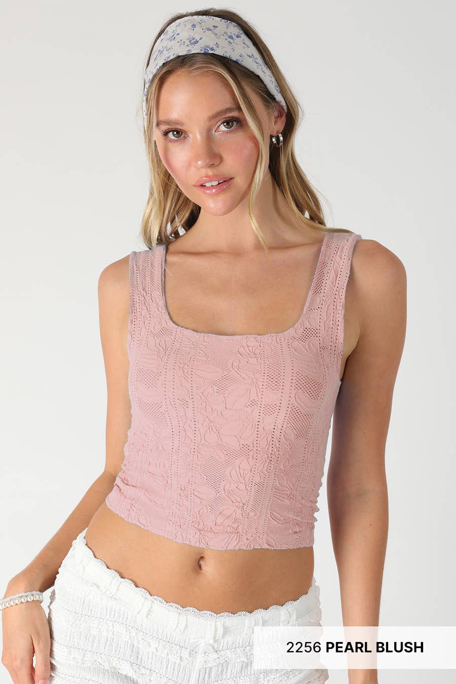 Double Lace Square Crop Top
