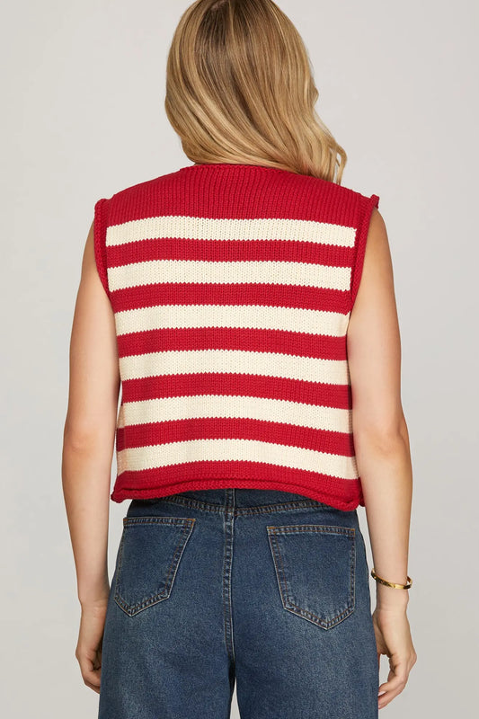 Mistletoe Stripe Vest