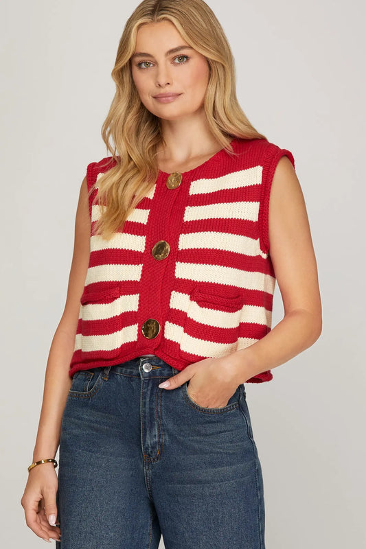 Mistletoe Stripe Vest